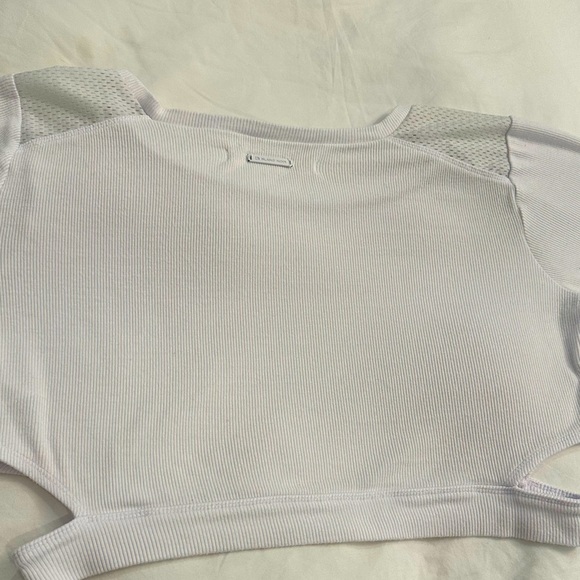 Blanc Noir ribbed long sleeve crop top - Picture 3 of 11